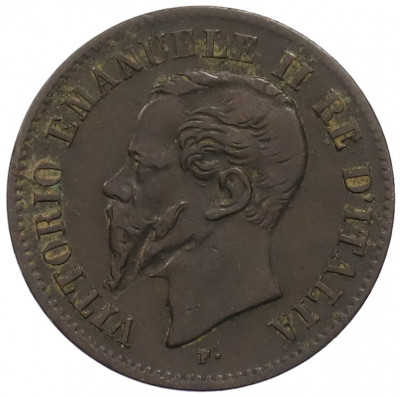 2 чентезимо 1867 года M Италия