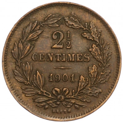 2 1/2 сантима 1901 года Люксембург