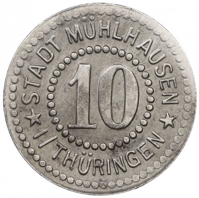 10 пфеннигов 1917 года Германия — город Мюльхаузен (Нотгельд)