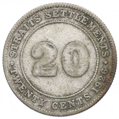 20 центов 1926 года Стрейтс Сетлментс