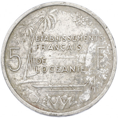 5 франков 1952 года Французская Океания