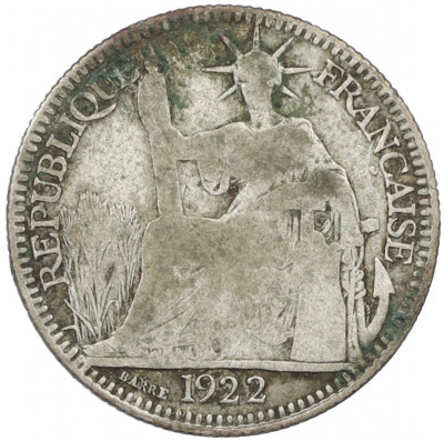 10 центов 1922 года Французский Индокитай