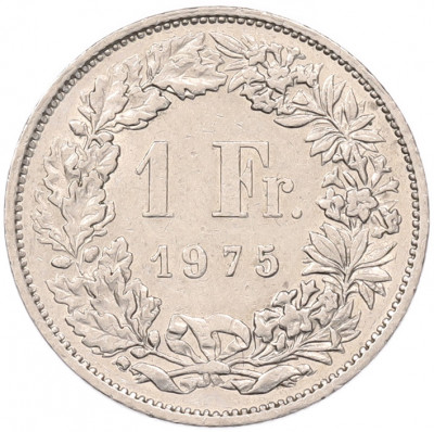 1 франк 1975 года Швейцария