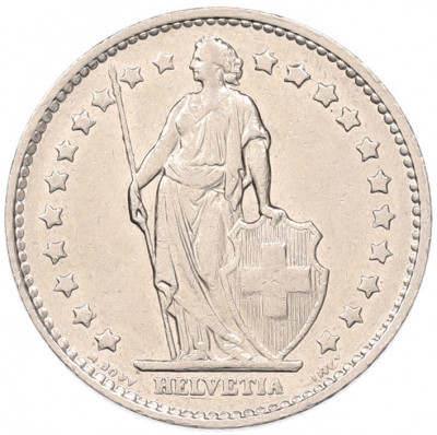 1 франк 1975 года Швейцария