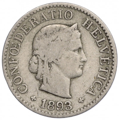5 раппенов 1893 года Швейцария