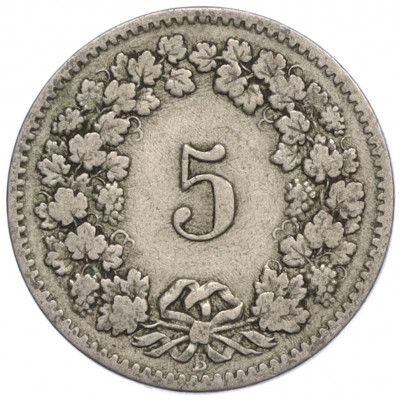 5 раппенов 1893 года Швейцария