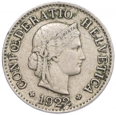 5 раппенов 1922 года Швейцария