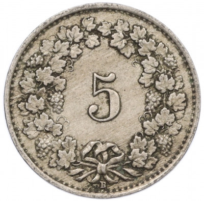 5 раппенов 1922 года Швейцария