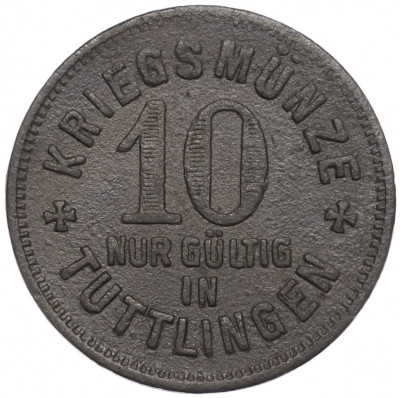 10 пфеннигов 1917 года Германия — город Туттлинген (Нотгельд)