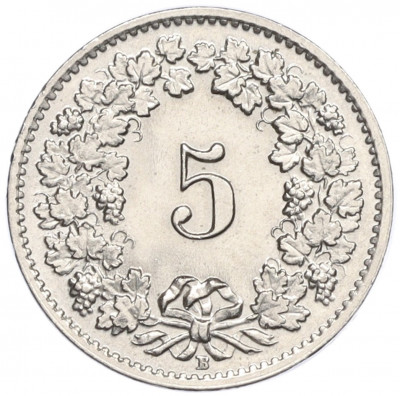 5 раппенов 1957 года Швейцария