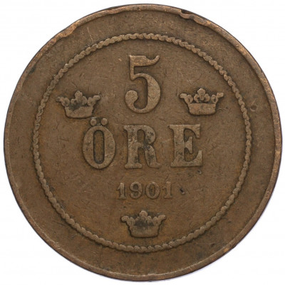 5 эре 1901 года Швеция