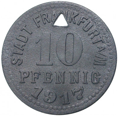 10 пфеннигов 1917 года Германия — город Франкфурт-на-Майне (Нотгельд)