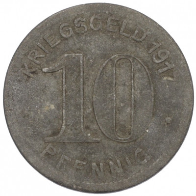 10 пфеннигов 1917 года Германия — город Эльберфельд (Нотгельд)