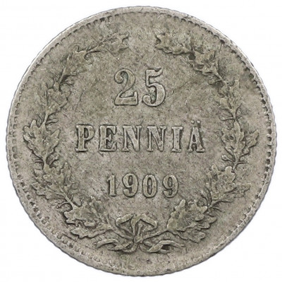 25 пенни 1909 года Русская Финляндия