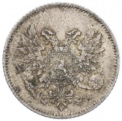 25 пенни 1917 года Русская Финляндия — Орел без корон (Временное правительство)