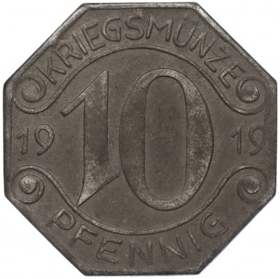 10 пфеннигов 1919 года Германия — город Неккарзульм (Нотгельд)