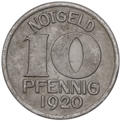 10 пфеннигов 1920 года Германия — город Варендорф (Нотгельд)