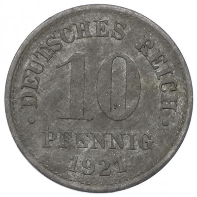 10 пфеннигов 1921 года Германия