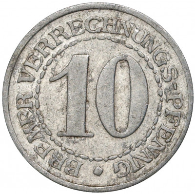 10 пфеннигов 1924 года Германия — город Бремен (Нотгельд)