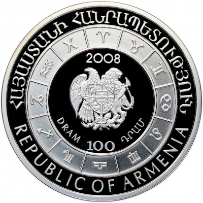 100 драм 2008 года Армения «Знаки зодиака — Овен»