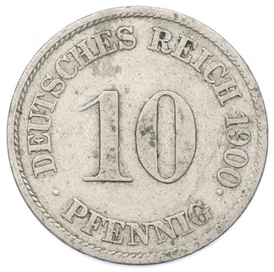 10 пфеннигов 1900 года J Германия