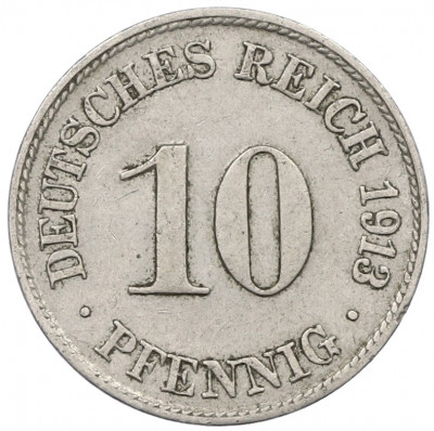 10 пфеннигов 1913 года D Германия