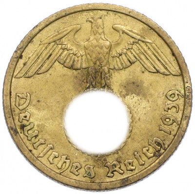 10 рейхспфеннигов 1939 года F Германия