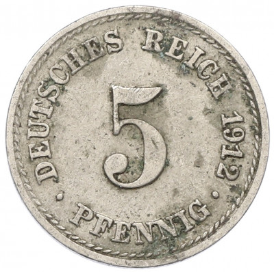 5 пфеннигов 1912 года A Германия