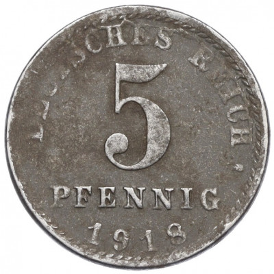 5 пфеннигов 1918 года A Германия