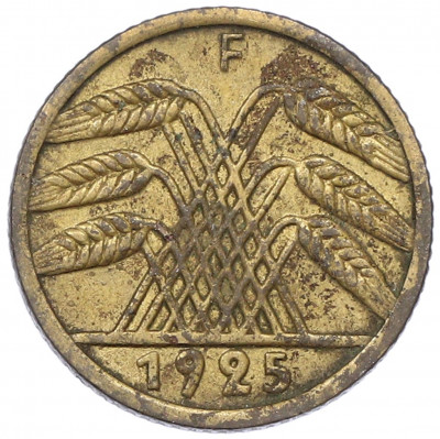 5 рейхспфеннигов 1925 года F Германия