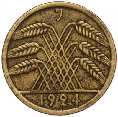 50 рентенпфеннигов 1924 года J Германия