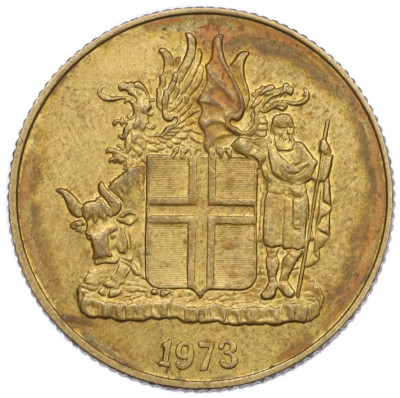 1 крона 1973 года Исландия