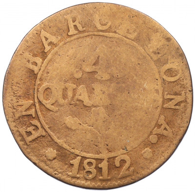4 кварто 1812 года Испания — провинция Барселона