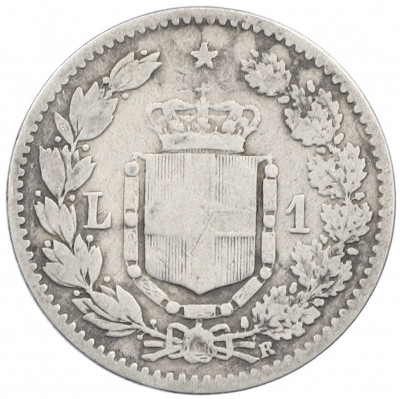 1 лира 1884 года R Италия