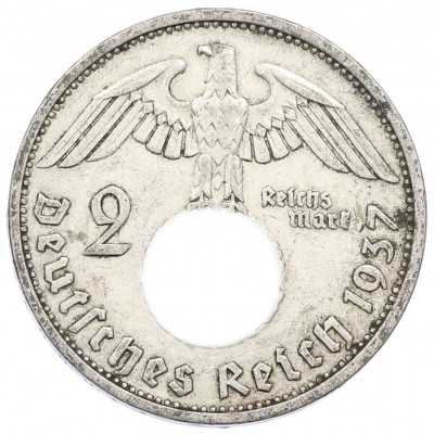 2 рейхсмарки 1937 года F Германия