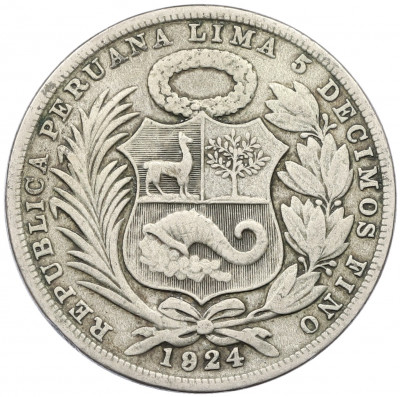 1 соль 1924 года Перу