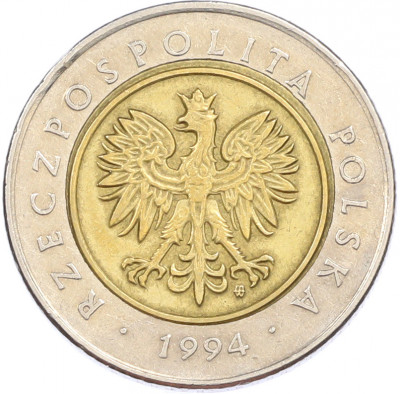 5 злотых 1994 года Польша