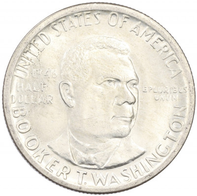1/2 доллара (50 центов) 1946 года США «Букер Талиафер Вашингтон»