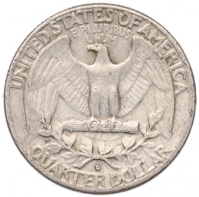 1/4 доллара (25 центов) 1962 года D США