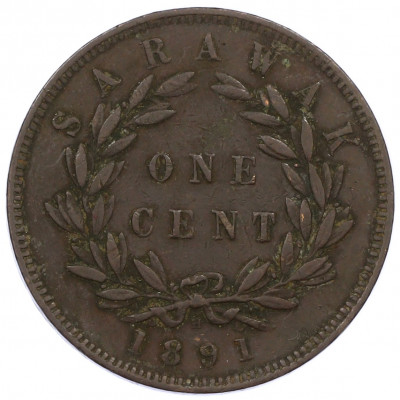 1 цент 1891 года Саравак