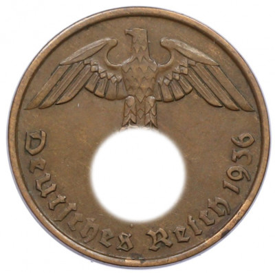 2 рейхспфеннига 1936 года D Германия