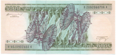 5000 крузейро 1984 года Бразилия