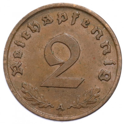 2 рейхспфеннига 1938 года A Германия