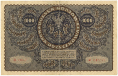1000 марок 1919 года Польша