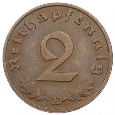 2 рейхспфеннига 1938 года E Германия