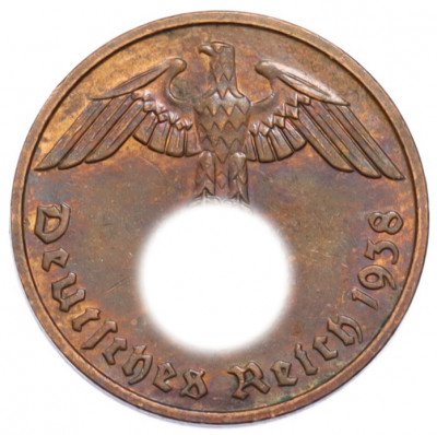 2 рейхспфеннига 1938 года F Германия