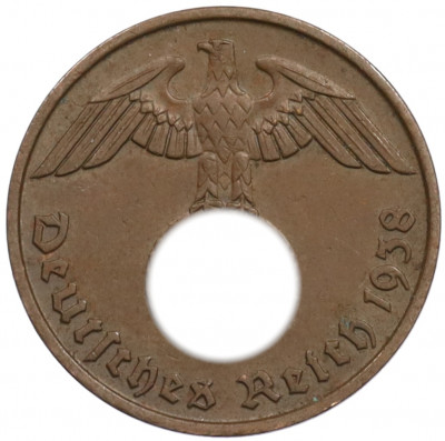 2 рейхспфеннига 1938 года J Германия