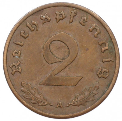 2 рейхспфеннига 1940 года A Германия