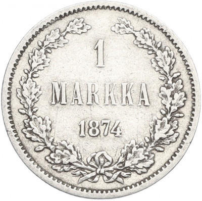1 марка 1874 года Русская Финляндия