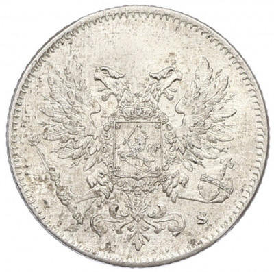 25 пенни 1917 года Русская Финляндия — Орел без корон (Временное правительство)